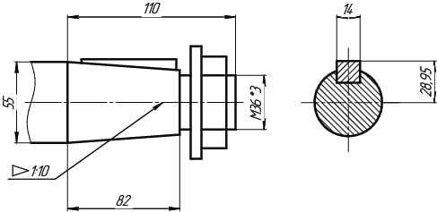 Ч2-80-125 выходной вал конический с наружней резьбой.jpg